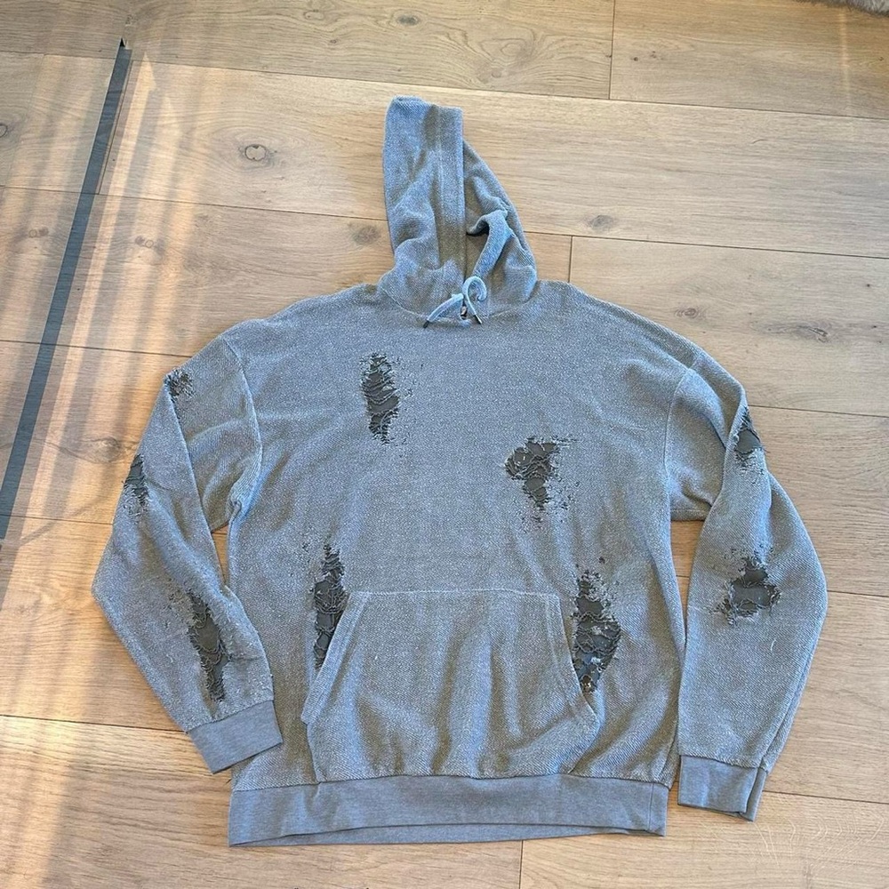 TopMan Distressed Grey Sweatshirt